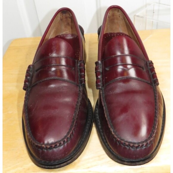 LL Bean Cordovan/Burgundy Beefroll Penny Loafers Size 10 D US main image 6